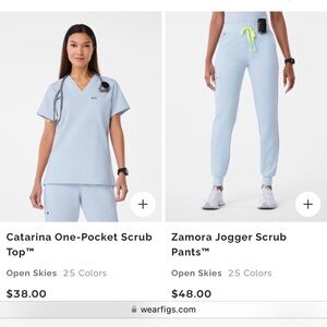 FIGS Zamora Scrub Set Open Skies